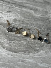 6x Vintage Gold & Silver Tone Tie Pins/tack 