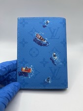 LV Passport Cover Blue AUTH & NEW