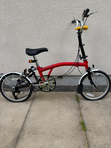 Brompton folding bike red 3 - brompton,
