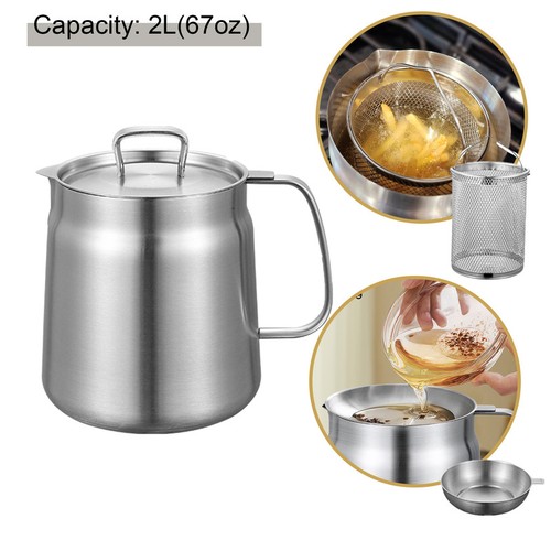 Stainless steel oil - 2l,