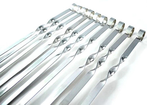 Long metal bbq barbecue kebab - long,