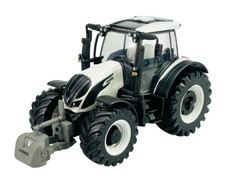 🇬🇧BBURAGO TRACTOR VALTRA M2Q 10cm WHITE METAL DIE-CAST MOTORISED MODEL