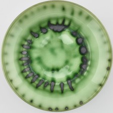 VTG Small Bwthyn Welsh Studio Pottery Barmouth Green Dish Bowl 5 1/2" ****Issues