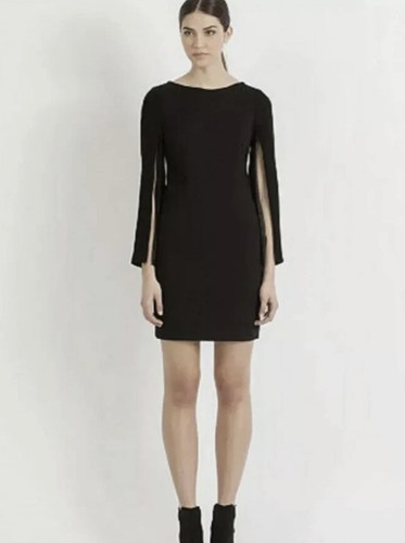 Maje black cocktail dress - black,