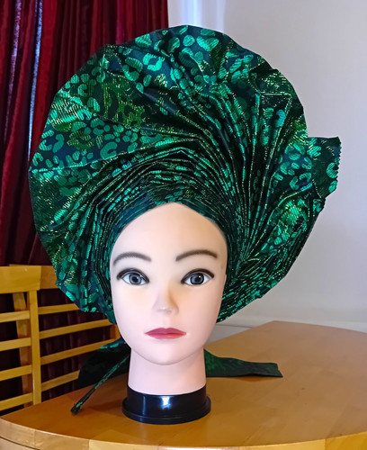 Green brocade animal print - brocade,