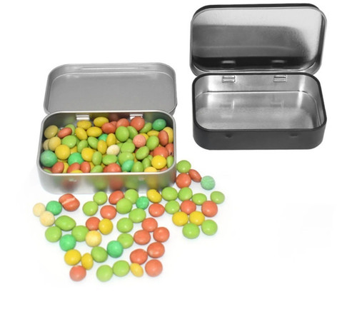 New metal hinged tin box - hinged,