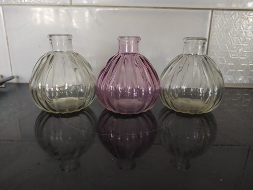 Vintage glass bottles posy - vintage, bottles/posy