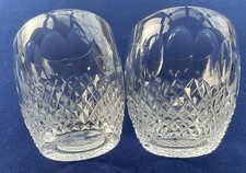 PAIR of WATERFORD COLLEEN OLD FASHIONED 9oz BARREL SHAPED GLASSES §