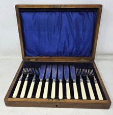 Vintage Silver Plated, Fish Cutlery Set - 12 Pieces