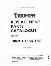 Triumph Parts Manual Book 1974 Trophy Trial TR5T