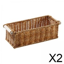 2 Imitation Rattan Storage