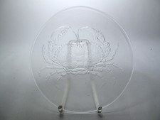 kosta boda crab glass plate Ann & Göran Wärff party marina crab glass plate vtg