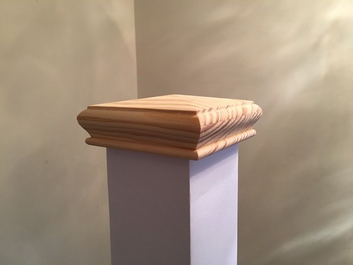 Solid pine newel cap fence - solid,