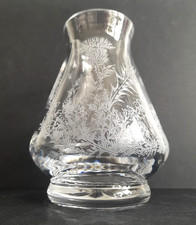 Edinburgh Crystal Scottish Flora Thistle Bluebells Vase 153mm signed