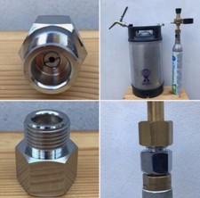 Adapter Fits Sodastream Cylinder to CO2 Regulator TR21.4-W21.8 DIN477 Adjustable