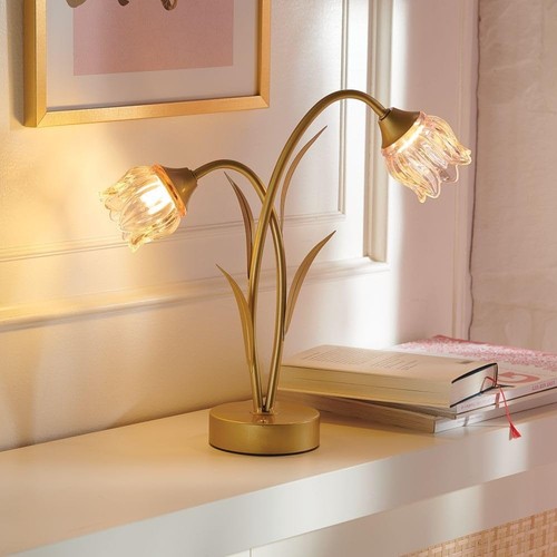 Flower table lamp with - lamp,