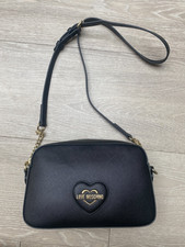LADIES NEW BLACK LOVE MOSCHINO CROSSBODY BAG