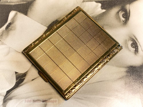 Rectangular art deco gold - , tone