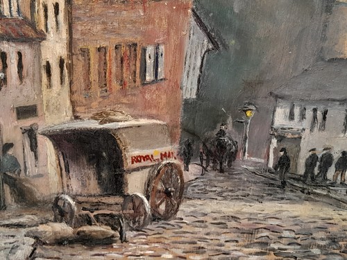 Antique vintage oil painting - antique,