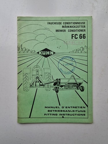 Kuhn fc66 mower - kuhn,
