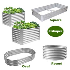 304 Steel Galvanised Raised Garden Bed Outdoor Flower Vegetable Planter Grow Box