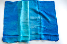 Mixed Blue Shades Dyed  Silk