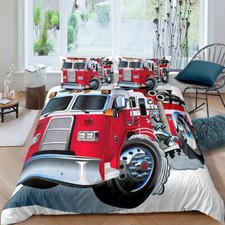 Fire Engine Cartoon Bedding