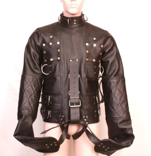 Real leather straight jacket - real,