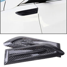2Pcs Black Car Bonnet Vent Hood Scoop Door Decor Air Intake Flow Side Fender