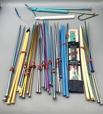 Vintage Knitting Needles 15 Pairs Boye Hero Bates Few Crochet Hooks Misc Pieces