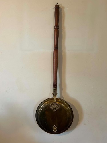 Antique brass bed warmer - brass,