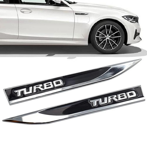 Metal turbo logo - metal, sticker