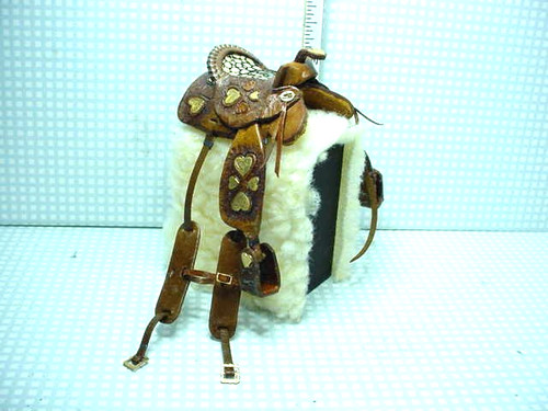 Miniature western saddle - saddle, &