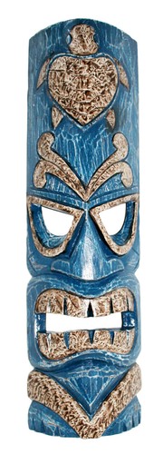 Tiki mask wooden wall - tiki,