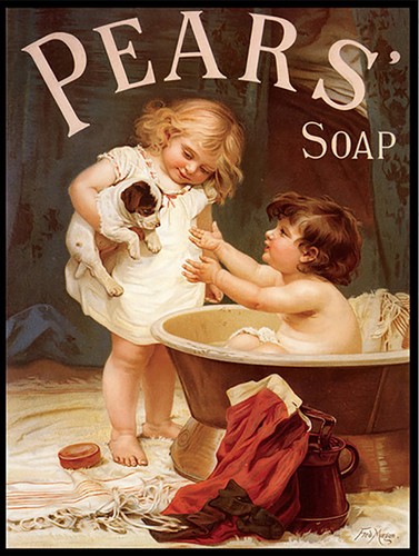 Pears soap retro metal - pears,