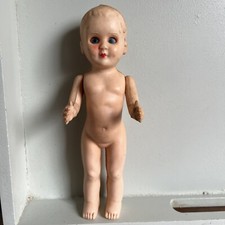 Vintage Rosebud Standing Doll 16cm Hard Plastic Open & Closing Eyes