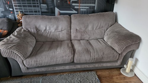 Seater fabric sofa grey - fabric,