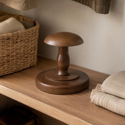 Wooden hat stand domed - top,