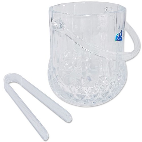 Clear plastic ice - bucket, with