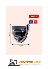 WIDE ANGLE Fisheye Mirror MX943 For JCB Manitou Merlo Telehandler 10-20mm Fit