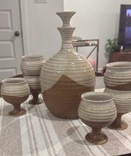 Studio Art Pottery Vase + 6