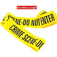 10 Metre Length Of Crime Scene Do Not Enter,  Quality Barrier Tape, CSI Prop