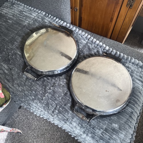 Aga chrome lids pair - chrome,
