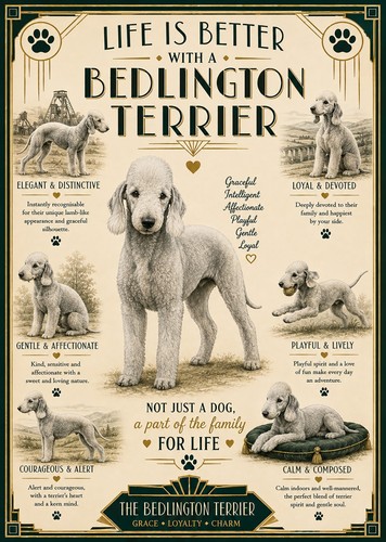 Bedlington terrier photo - terrier,