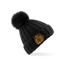 SHETLAND SHEEPDOG EMBROIDERED POM POM BEANIE HAT UNISEX DOG LOVER GIFT