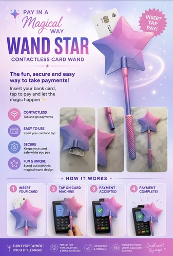 Credit card wand - wand,, printed
