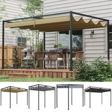 Metal Pergola Gazebo Patio Sun