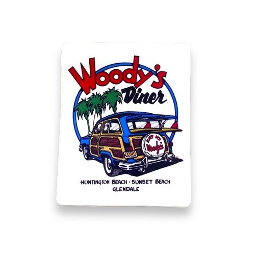 80s woodys diner sticker - 80s,