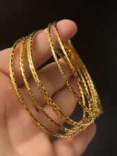 Bangles 22Ct dubai Thin Indian Asian Arab Gold Plated Bangle Size 2.56Khaadi Pak