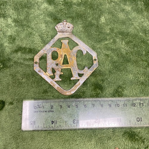 Vintage rac car grille badge - vintage,